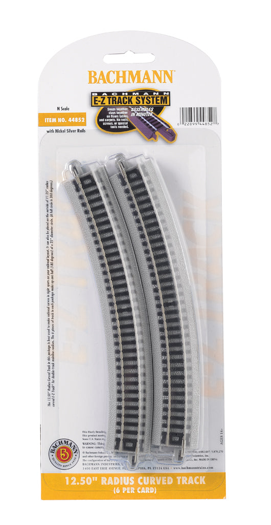 Bachmann (N Scale) 44852 | 12.50" Radius Curved Track - B360 Hobbies
