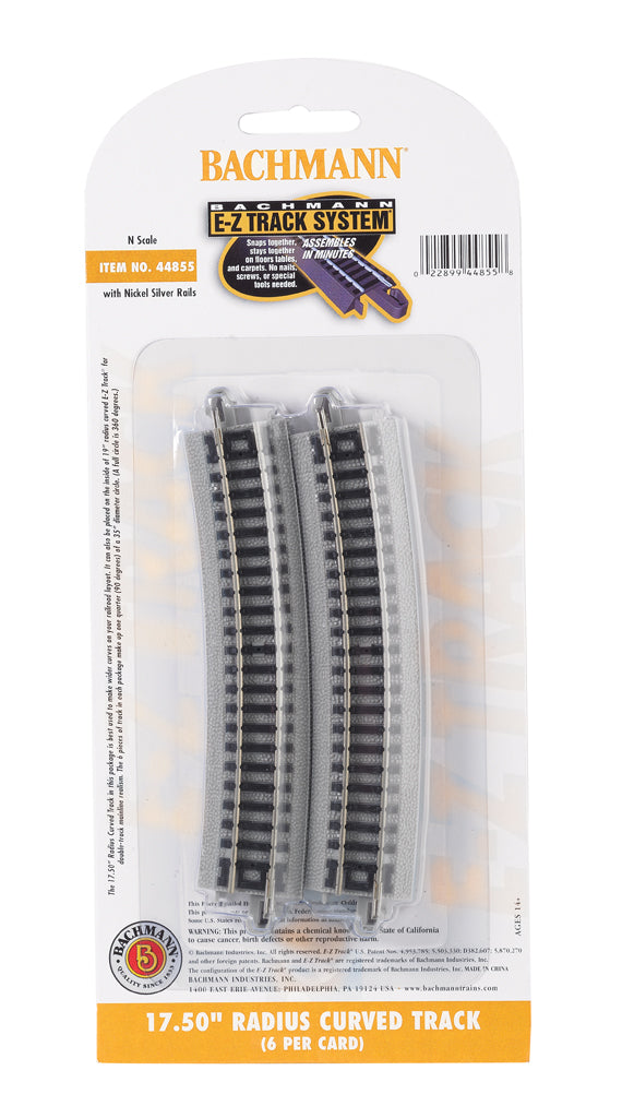 Bachmann (N Scale) 44855 | 17.50" Radius Curved Track - B360 Hobbies