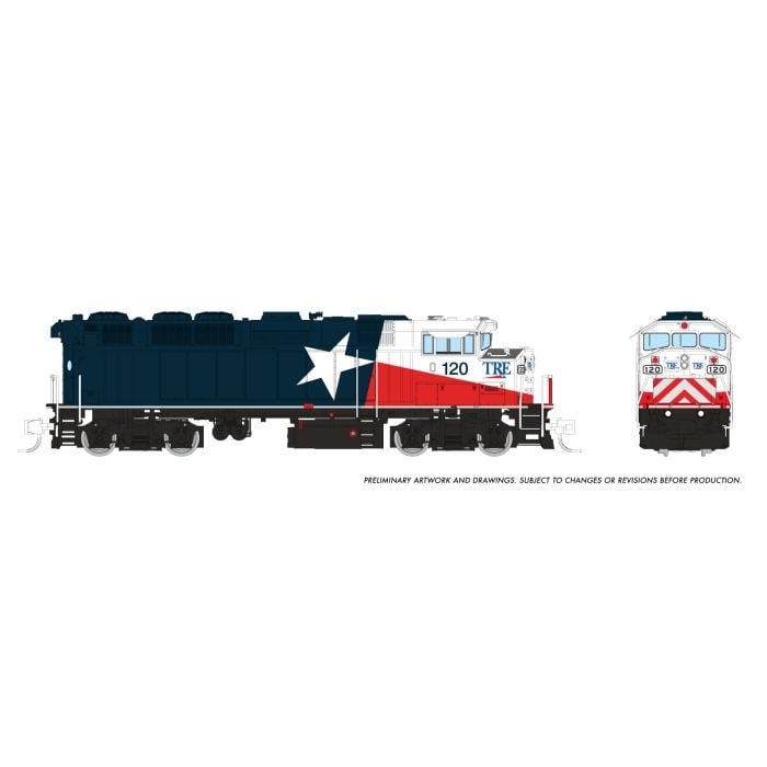 Rapido (N Scale) | GMDD F59PH | Trinity Rail Express (TRE) - Lone Star Blue - B360 Hobbies
