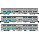 Rapido (N Scale) | Budd Gallery Commuter Cars | Metra - BN Logo - B360 Hobbies