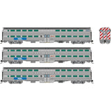 N scale BiLevel Commuter Cars, Metra — BNSF (Swoosh Logo)