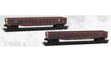 N MICRO-TRAINS 50' STEEL SIDE, 15 PANEL, FIXED END GONDOLA, FISHBELLY SIDES CSX/NORFOLK SOUTHERN FAMILY TREE & BEYOND WEATHERED 2-PACK #915510, #619560