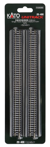 Kato N Scale Unitrack 20400 | Single Viaduct Straight 248MM (2 ea)