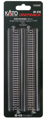 Kato N Scale Unitrack 20410 | Single Viaduct Straight 186MM (2 ea)