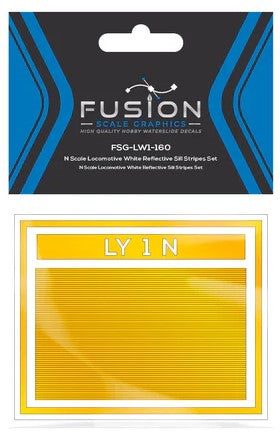 N Scale Railroad Locomotive Yellow Reflective Sill Stripes Set - B360 Hobbies