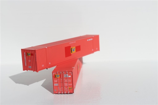 JTC N Scale 535041 |  EMP (Ex - Hub Group) 53' High Cube 6-42-6 Corrugated Containers with Magnetic System