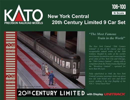 KATO N Scale 106100 | New York Central 20th Century Limited 9 Car Set