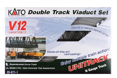KATO N Scale Unitrack 20871 | V12 Double Track Viaduct Set