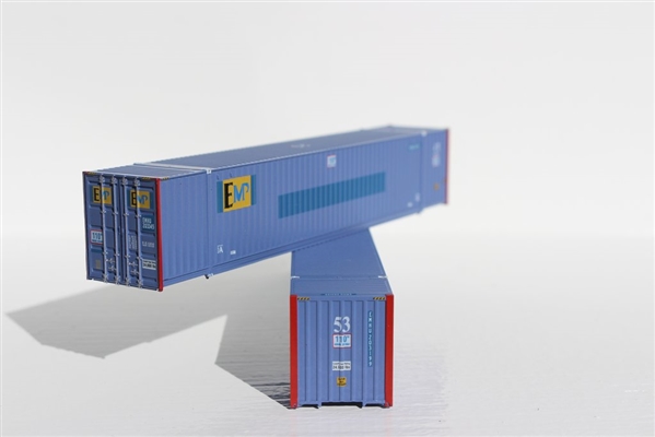 JTC N Scale 535040 | EMP (Ex - Pacer) 53' High Cube 6-42-6 Corrugated Containers with Magnetic System