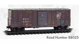 N MICRO-TRAINS 40' SINGLE DOOR BOX CAR WEATHERED PENNSYLVANIA #86025