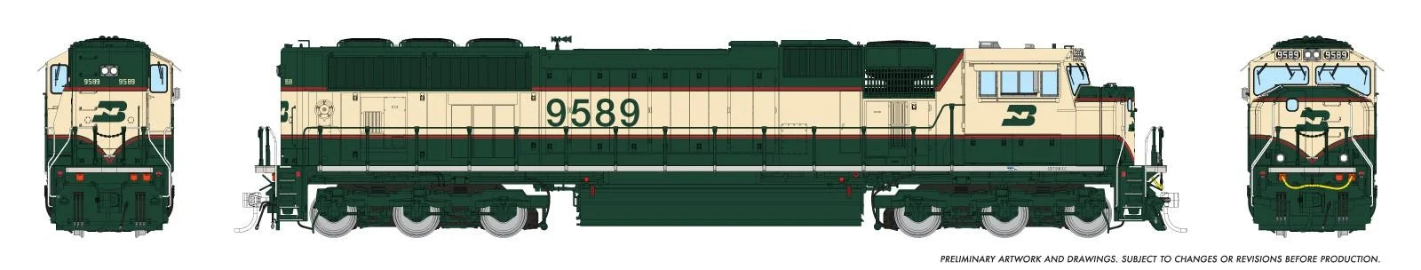 Rapido N Scale | EMD SD70MACe | Burlington Northern - Executive Scheme