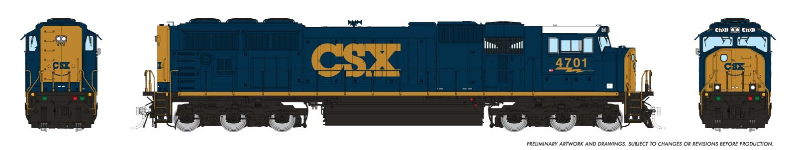 Rapido N Scale | EMD SD70AC (Flared Radiator) | CSX