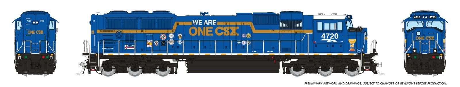 Rapido N Scale | EMD SD70AC (Flared Radiator) | CSX