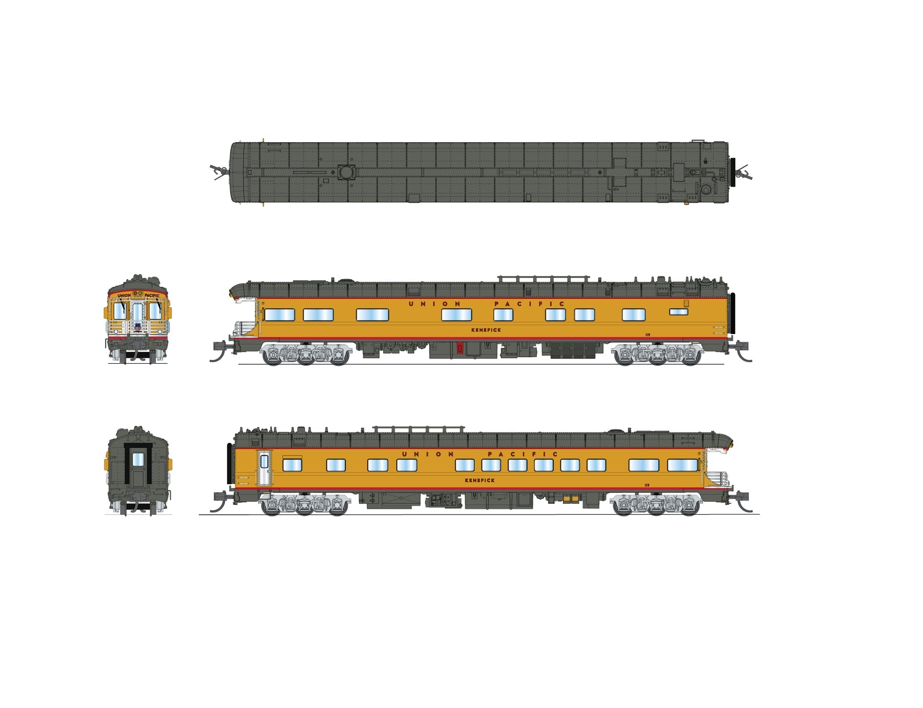 Broadway Limited (N Scale) | Business Car, "Kenefick" | Union Pacific