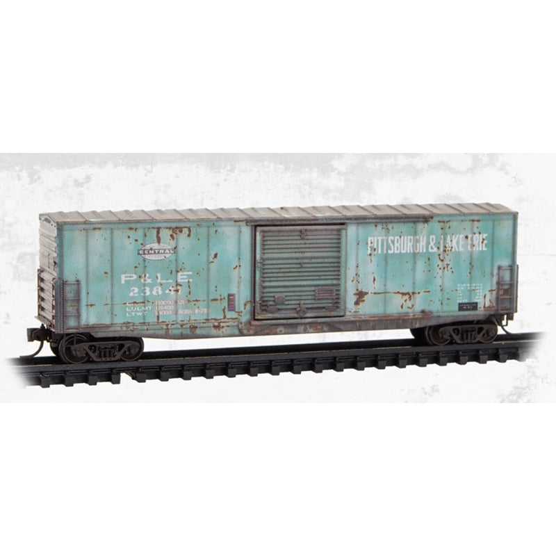Micro-Trains N Scale  | 50' Single Door Box Car (Weathered) | Pittsburgh & Lake Erie #23841