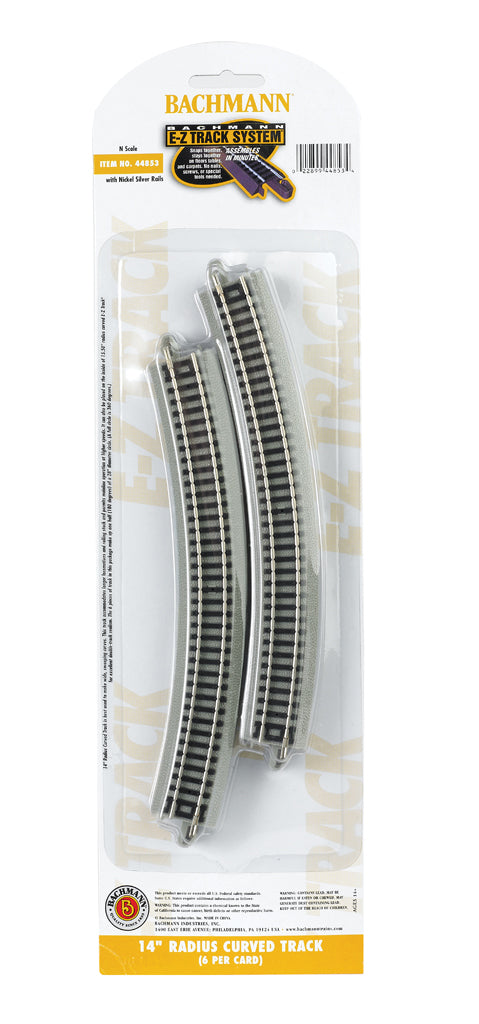 Bachmann (N Scale) 44853 | 14" Radius Curved Track