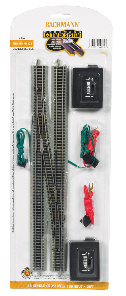 Bachmann (N Scale) 44875 | #6 Single Crossover Turnout - Left