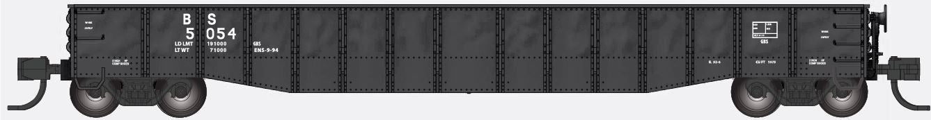 Bluford Shops | 52'6" 15-Panel DENTED Mill Gondolas |  Birmingham Southern (BS)