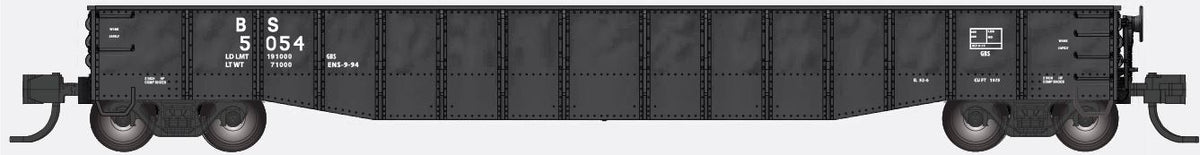 Bluford Shops | 52'6" 15-Panel DENTED Mill Gondolas |  Birmingham Southern (BS)