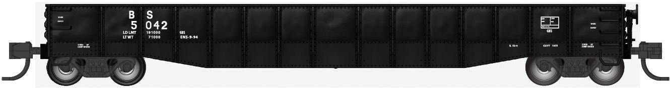 Bluford Shops | 52'6" 15-Panel DENTED Mill Gondolas |  Birmingham Southern (BS)