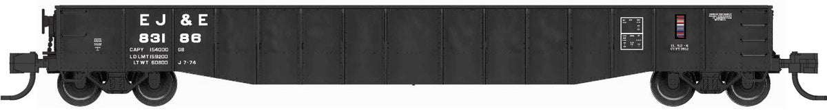 Bluford Shops | 52'6" 15-Panel DENTED Mill Gondolas | Elgin Joliet & Eastern (EJ&E)