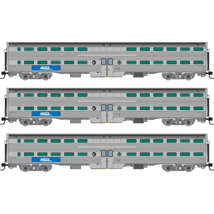 Rapido (N Scale) | Budd Gallery Commuter Cars | Metra - BNSF - B360 Hobbies