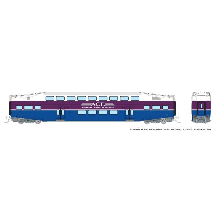 Rapido (N Scale) | Bilevel Commuter Cars | Altamont Corridor Express - B360 Hobbies