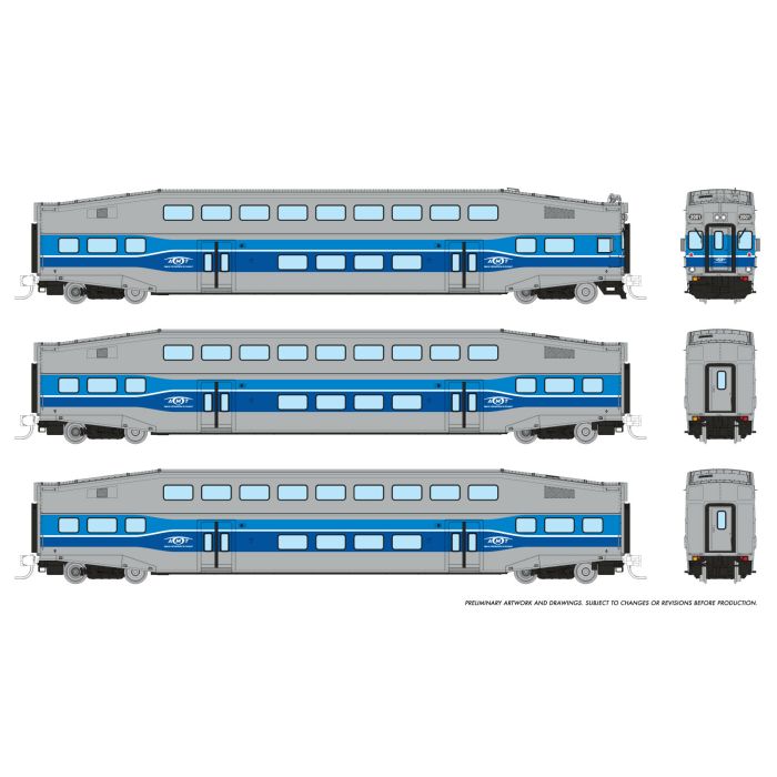 Rapido (N Scale) | Bilevel Commuter Cars | AMT Montreal - B360 Hobbies