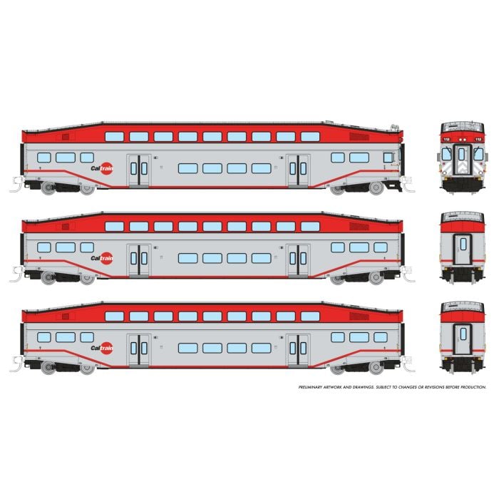 Rapido (N Scale) | Bilevel Commuter Cars | CalTrain - B360 Hobbies