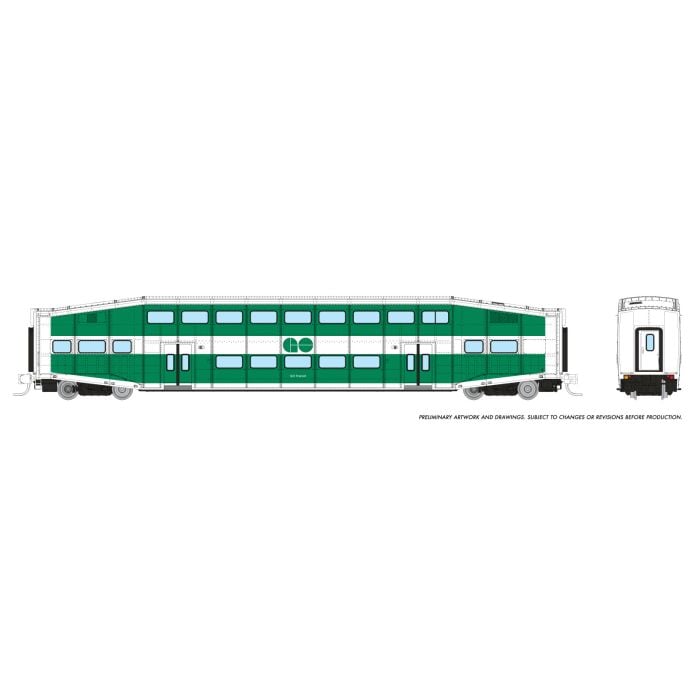 Rapido (N Scale) | Bilevel Commuter Cars | GO Transit - B360 Hobbies