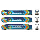 Rapido (N Scale) | Bilevel Commuter Cars | TriRail - Dark Blue - B360 Hobbies
