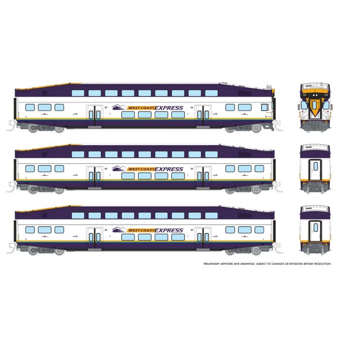 Rapido (N Scale) | Bilevel Commuter Cars | West Coast Express - B360 Hobbies
