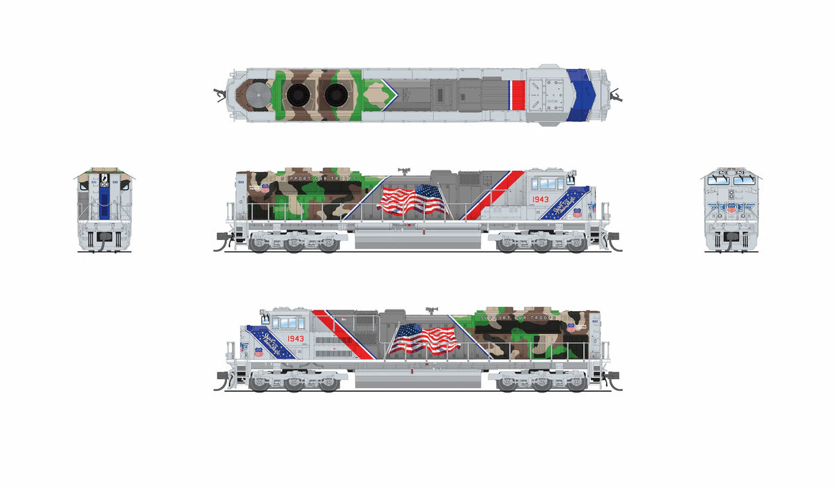 Broadway Limited (N) 9980 | EMD SD70ACe | UP 1943, "The Spirit" | Paragon 4 Sound - B360 Hobbies