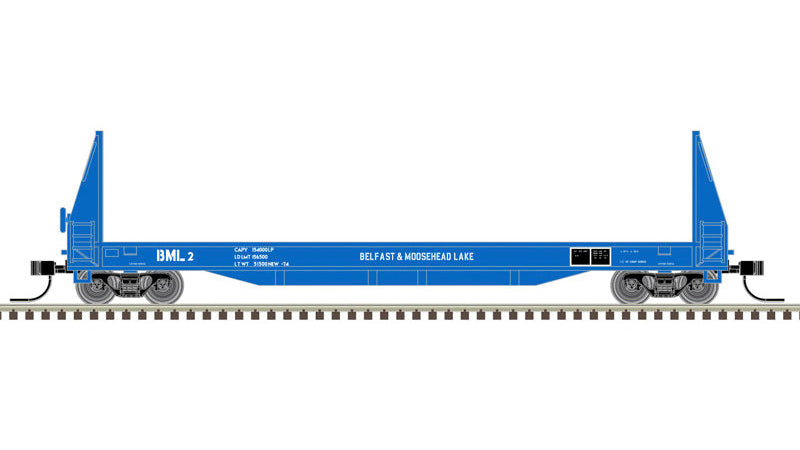 Atlas N Master | 50' SIECO Pulpwood Flat Car | Belfast & Moosehead Lake