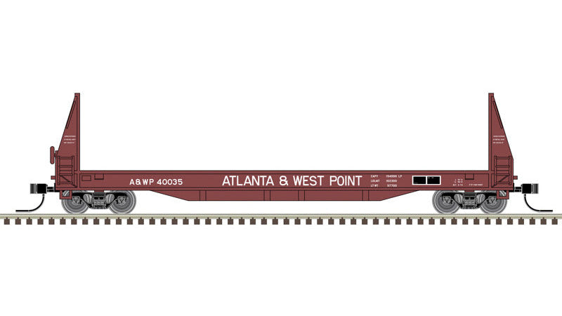 Atlas N Master | 50' SIECO Pulpwood Flat Car | Atlanta & West Point