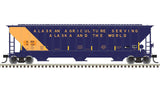 Atlas N Trainman | Thrall 4750 Covered Hopper | Alaska RR w/conspic stripes