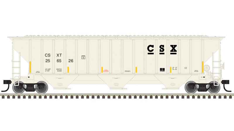 Atlas N Trainman | Thrall 4750 Covered Hopper | CSX w/conspic stripes