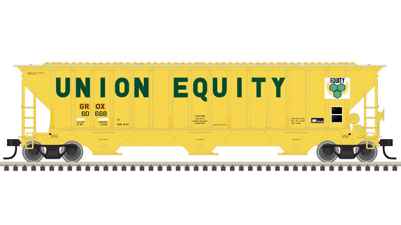 Atlas N Trainman | Thrall 4750 Covered Hopper | First Union Rail (GROX) ex-Union Equity Patch