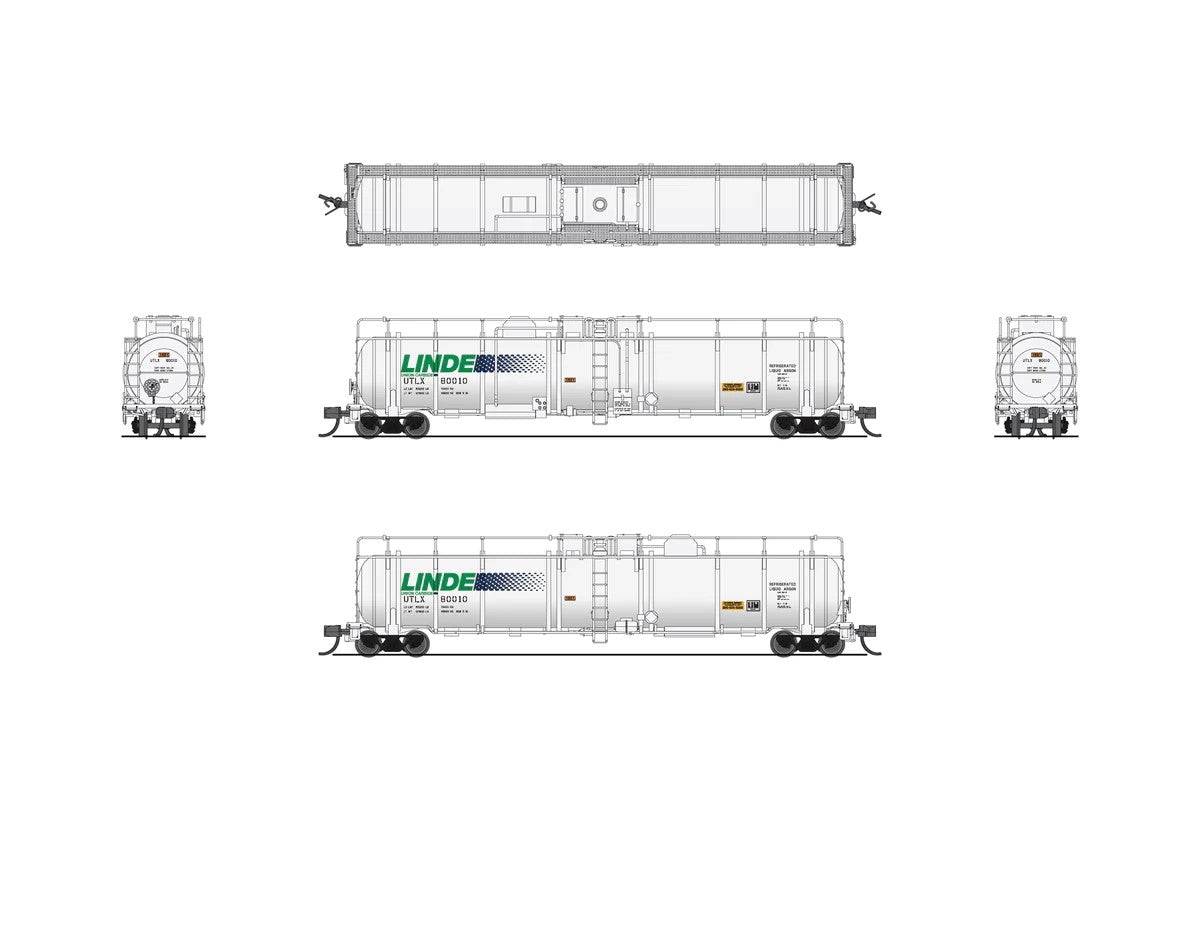 BROADWAY LIMITED N Scale 8154 | Cryogenic Tank Car | Linde (1Pk)