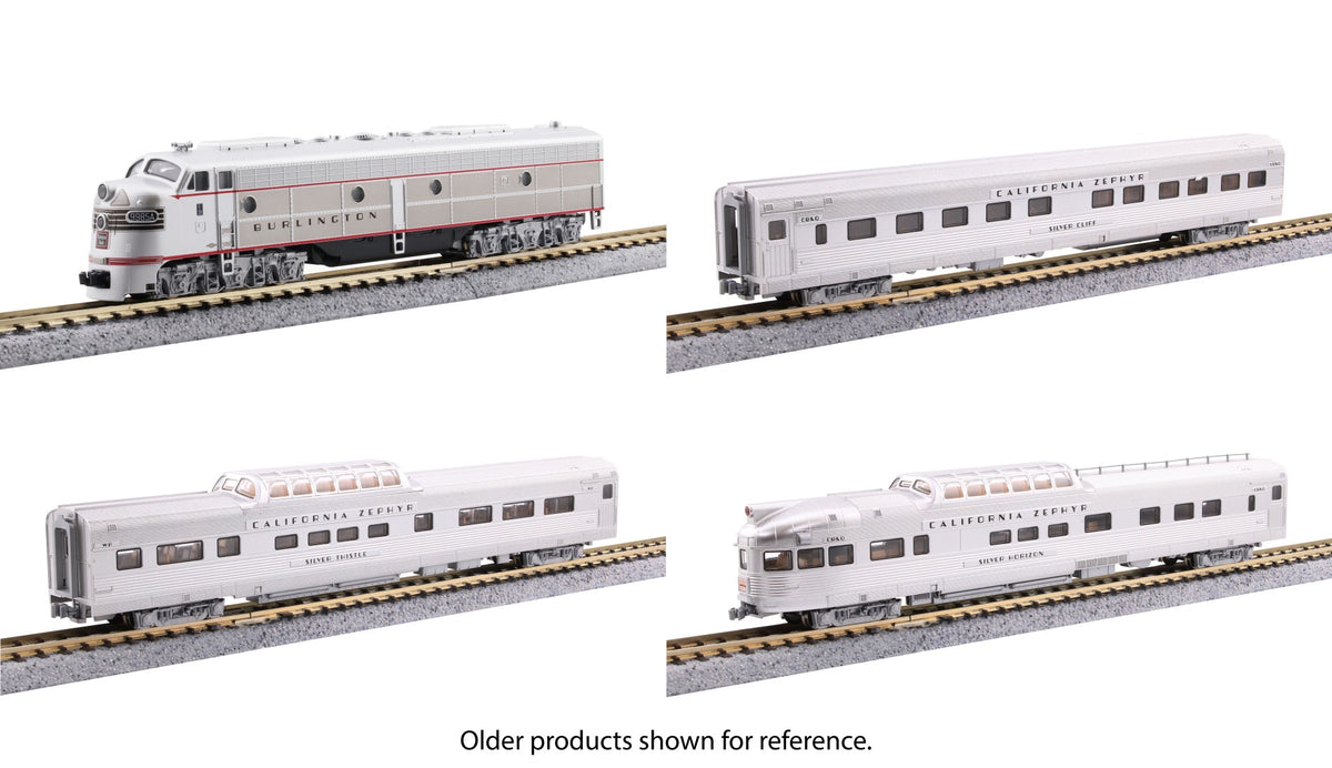 Kato N Scale | EMD E8A | CB&Q California Zephyr | 4 Unit Starter Series Set