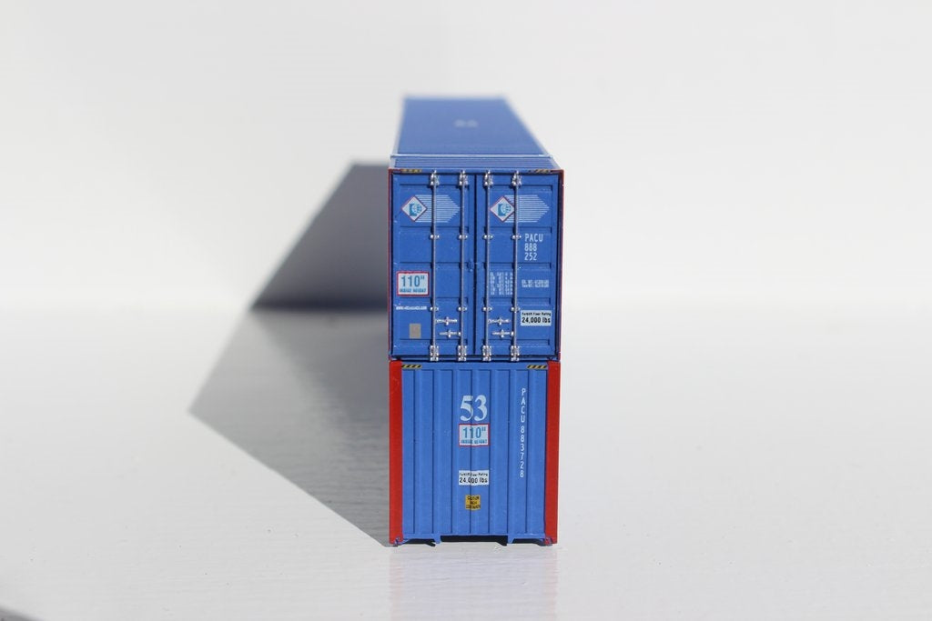 JTC N Scale 535011 | Pacer Stacktrain 53' High Cube 6-42-6 Corrugated Containers with Magnetic System