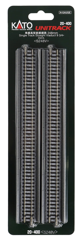 Kato N Scale Unitrack 20400 | Single Viaduct Straight 248MM (2 ea)