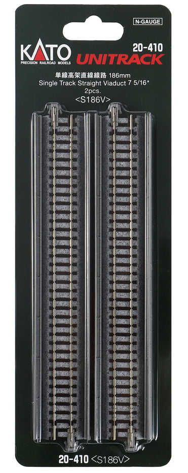 Kato N Scale Unitrack 20410 | Single Viaduct Straight 186MM (2 ea)