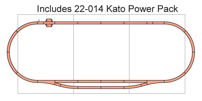 KATO N Scale 20853 | Master Set 2 (M2) Basic Oval and siding w/ Kato Power Pack