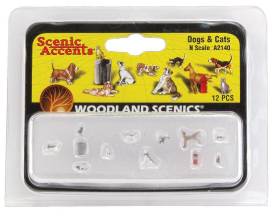 WOODLAND SCENIC N Scale A2140 | Dogs & Cats