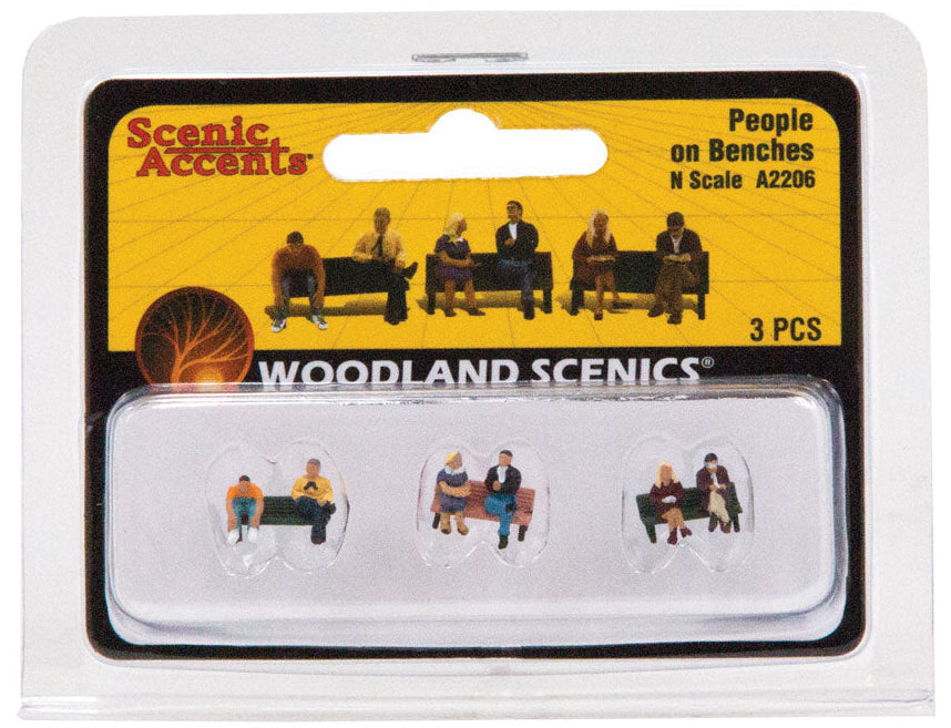 WOODLAND SCENIC N Scale A2206 | People on Benches