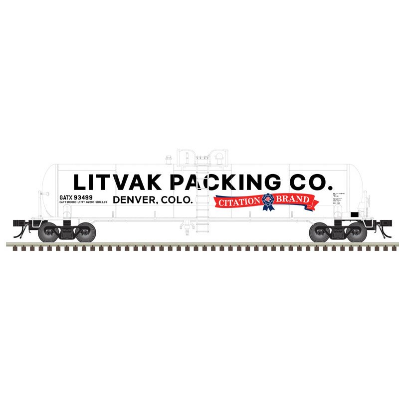 Atlas N Master | 20,700 Gallon Tank Car | Litvak Packing Company (GATX)
