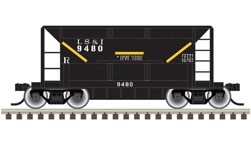 Atlas N Trainman | 70 Ton Ore Car | Lake Superior & Ishpeming w/ Conspic Stripes
