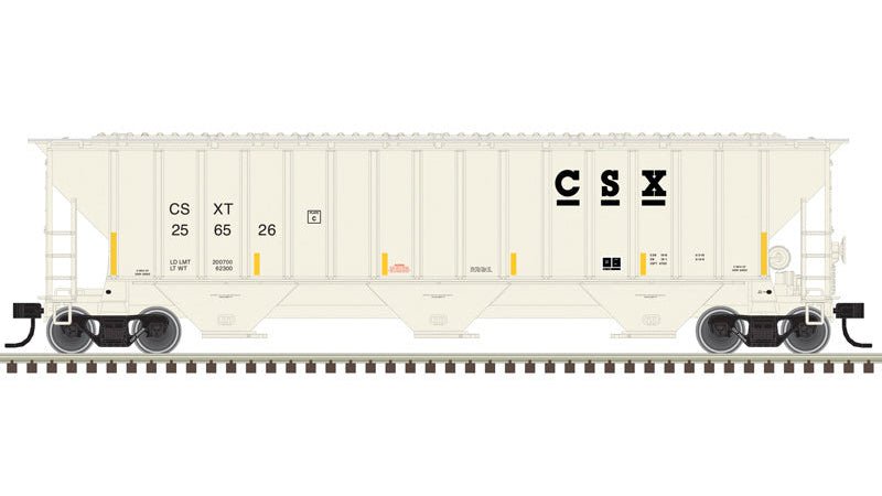Atlas N Trainman | Thrall 4750 Covered Hopper | CSX w/conspic stripes