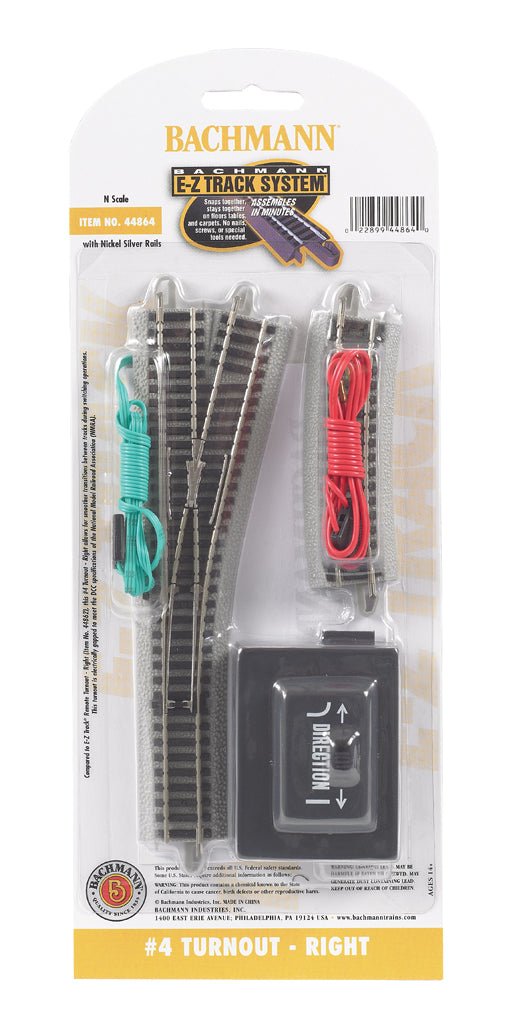 Bachmann (N Scale) 44864 | #4 Turnout - Right - B360 Hobbies